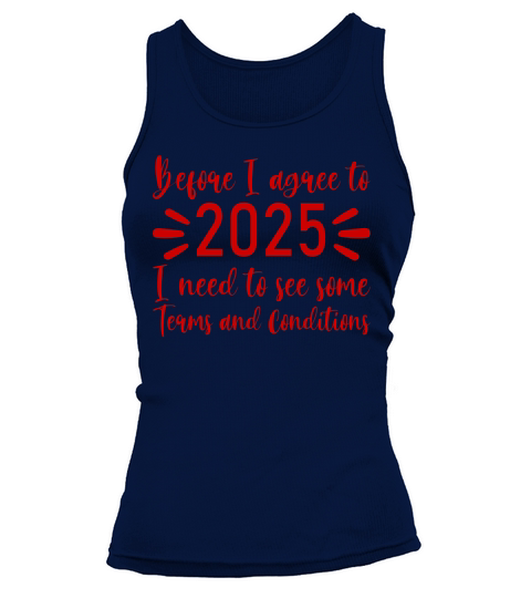 Before I agree to 2025   Red Color Tank top Woman