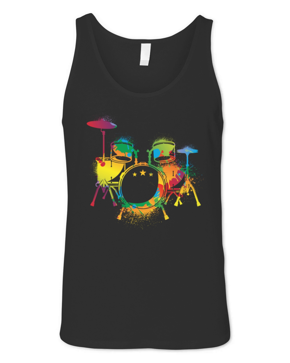 Drumming Colorful Drum Set Retro Drummer Unisex Jersey Tank