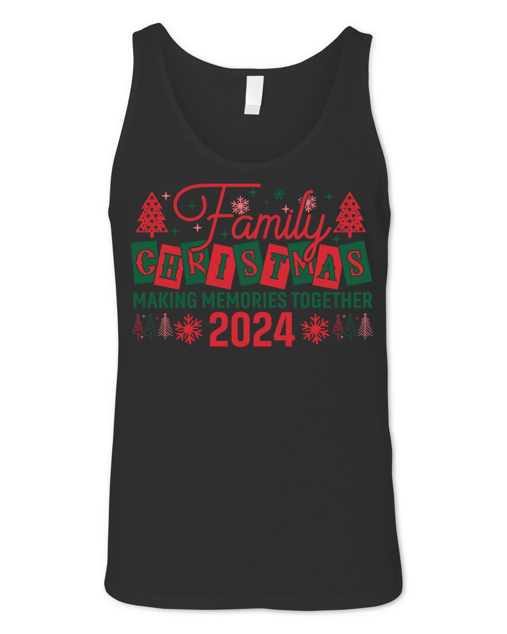 Family Christmas Making Memories Together 2024 Unisex Jersey Tank