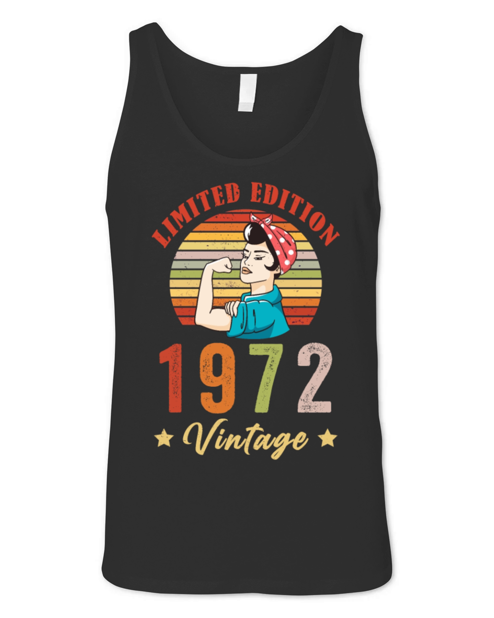 Retro Vintage 1972 50th Birthday Limited Edition Unisex Jersey Tank