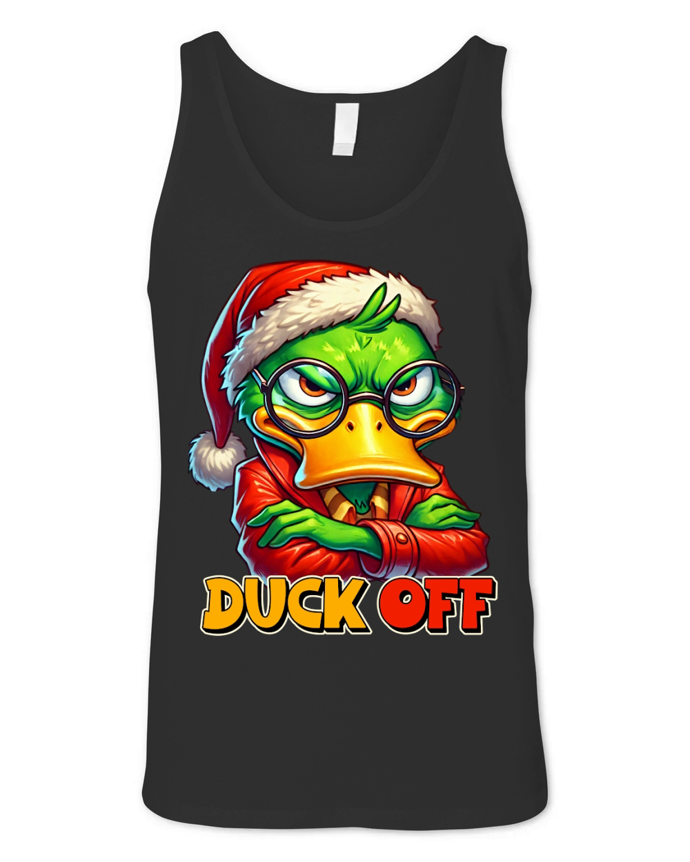 Sarcastic Grumpy Duck Christmas 15 Unisex Jersey Tank