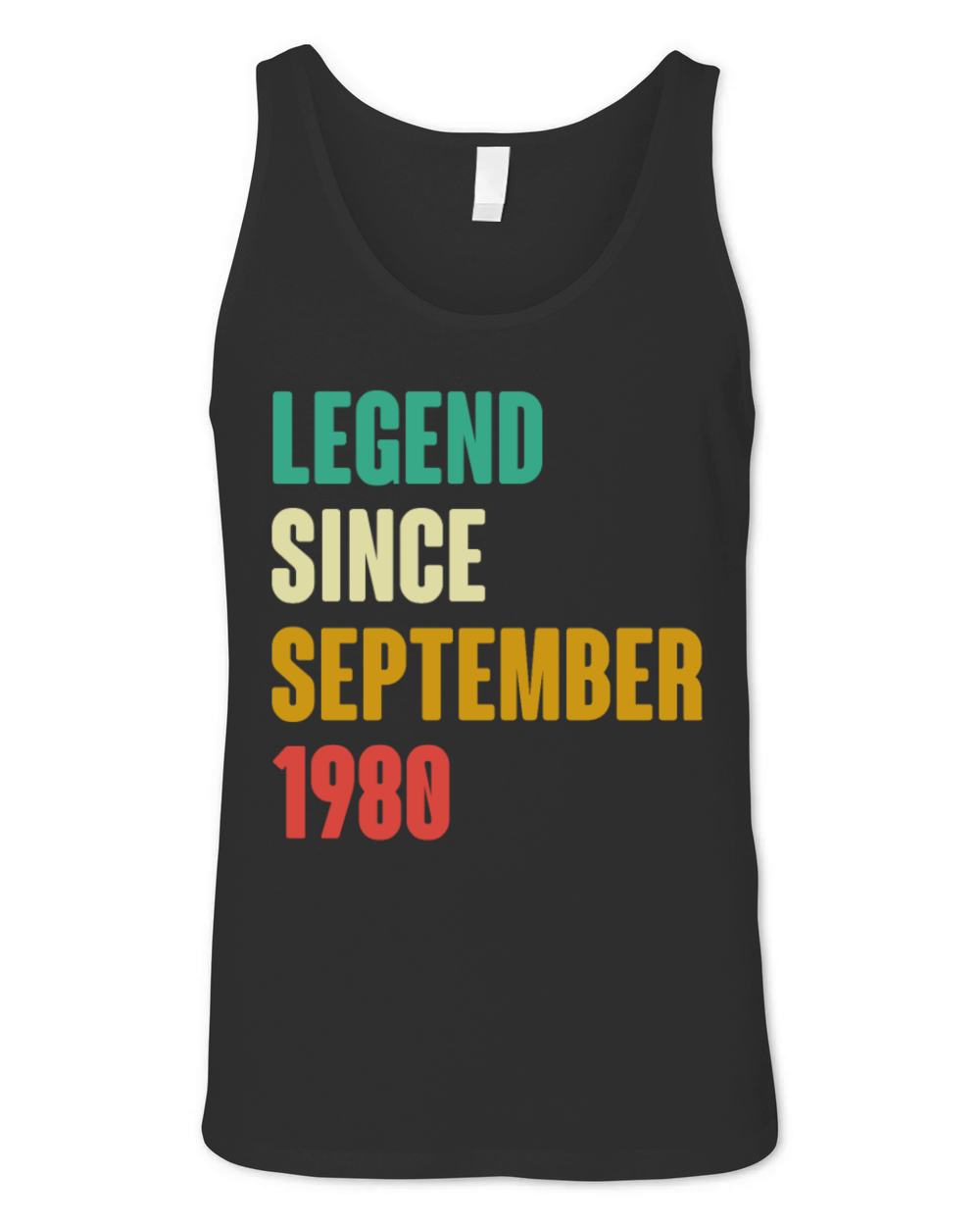 September 1980 42nd Birthday 42 Years Old Bday Gi Unisex Jersey Tank