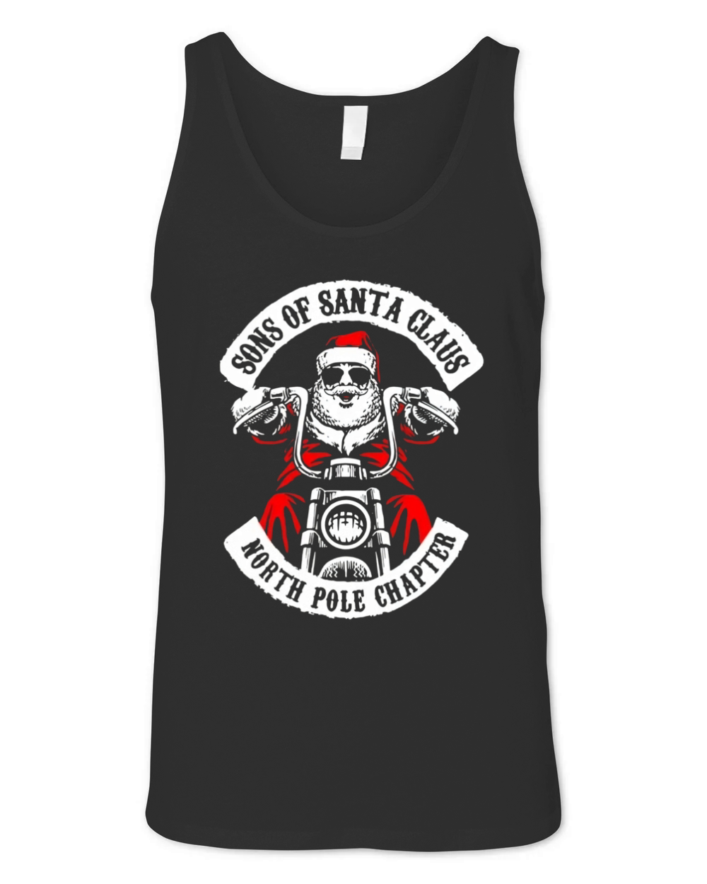 Sons Of Santa Claus Funny Biker Xmas Anarchy Man Unisex Jersey Tank