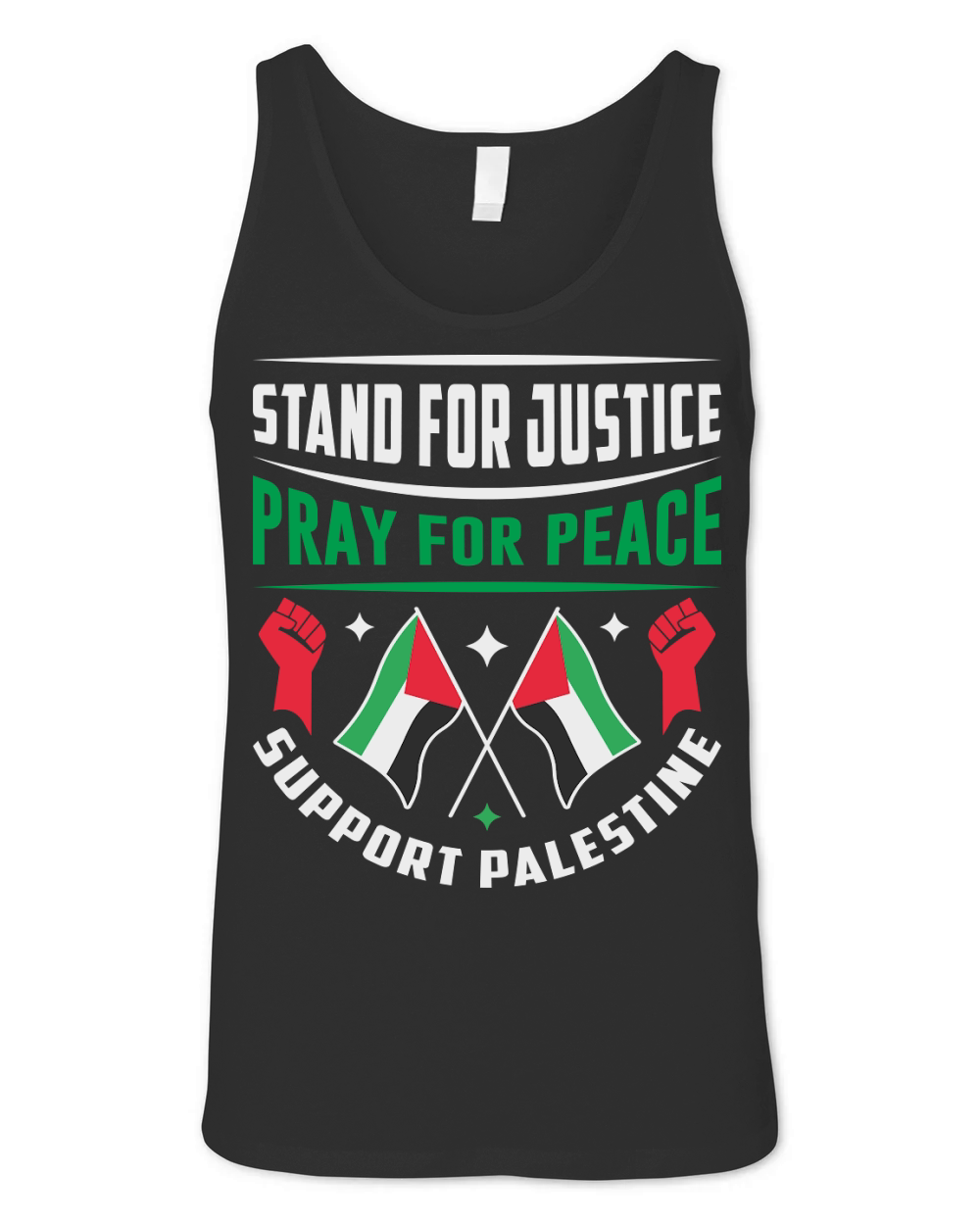 Stand For Justice Pray For Peace Support Palestine 01 Unisex Jersey Tank