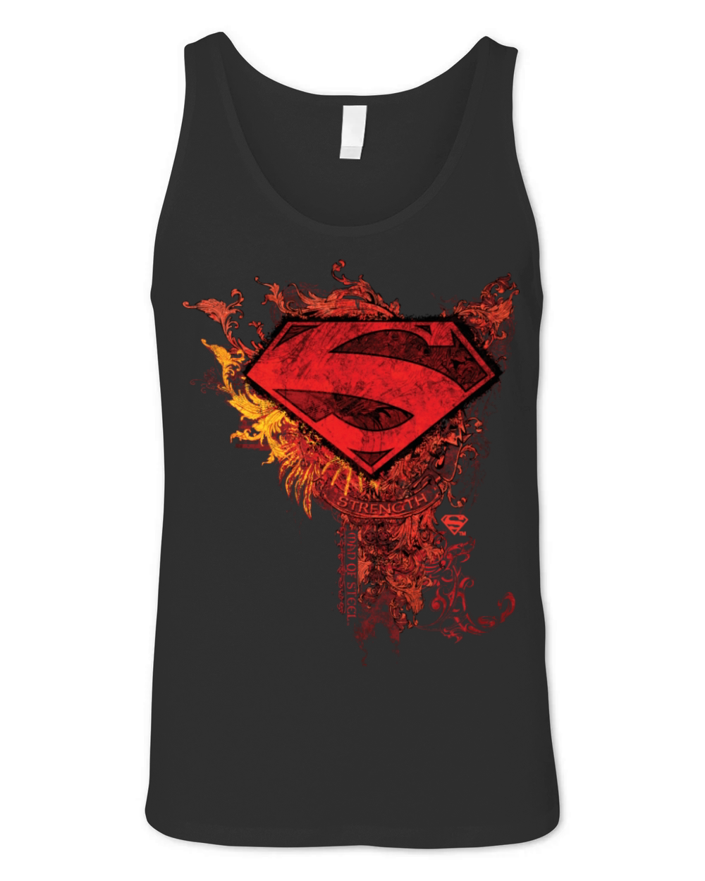 Superman S-Shield Orange Ornaments Unisex Jersey Tank