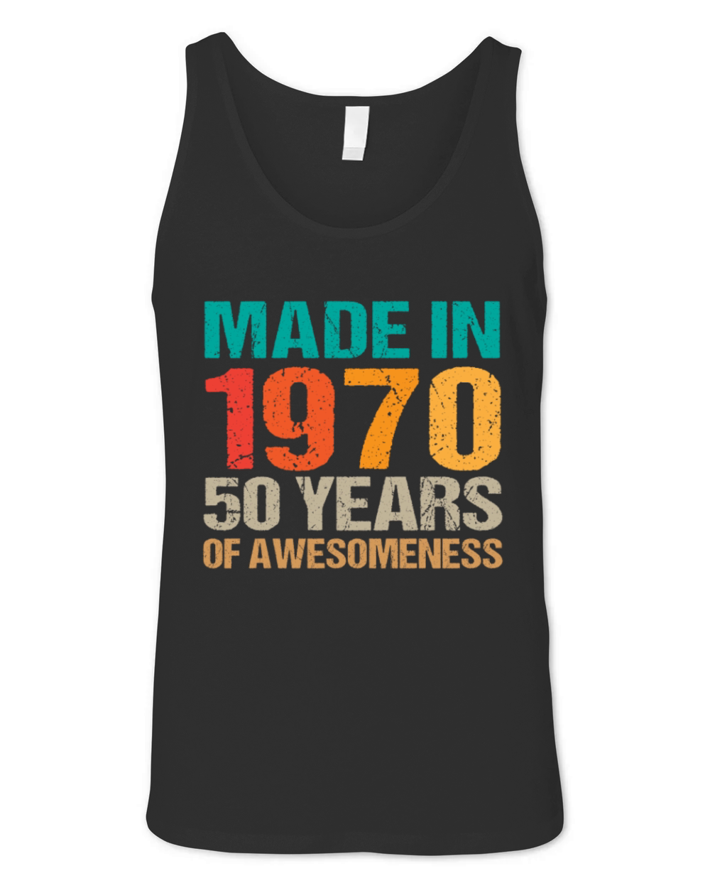 Vintage Made in 1970 - 50 Years Old Birthday Gift Unisex Jersey Tank