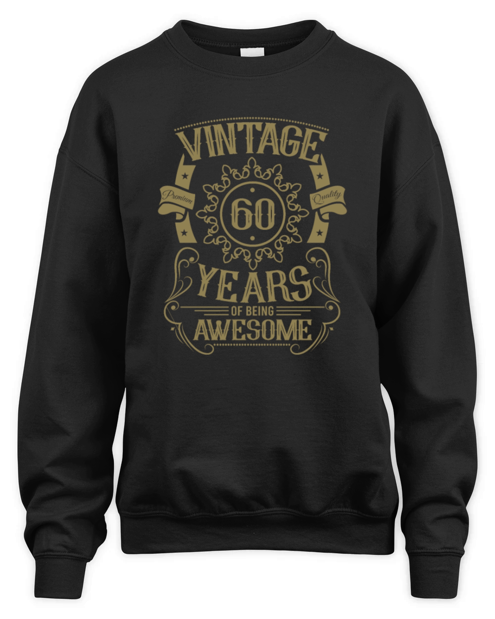 60th birthday gift ideas vintage husband wife Unisex Premium Crewneck Sweatshirt