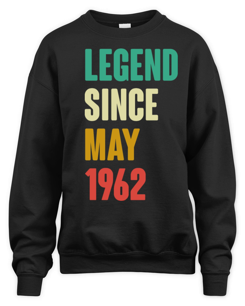 May 1962 60th Birthday 60 Years Old Bday Gift Men Unisex Premium Crewneck Sweatshirt