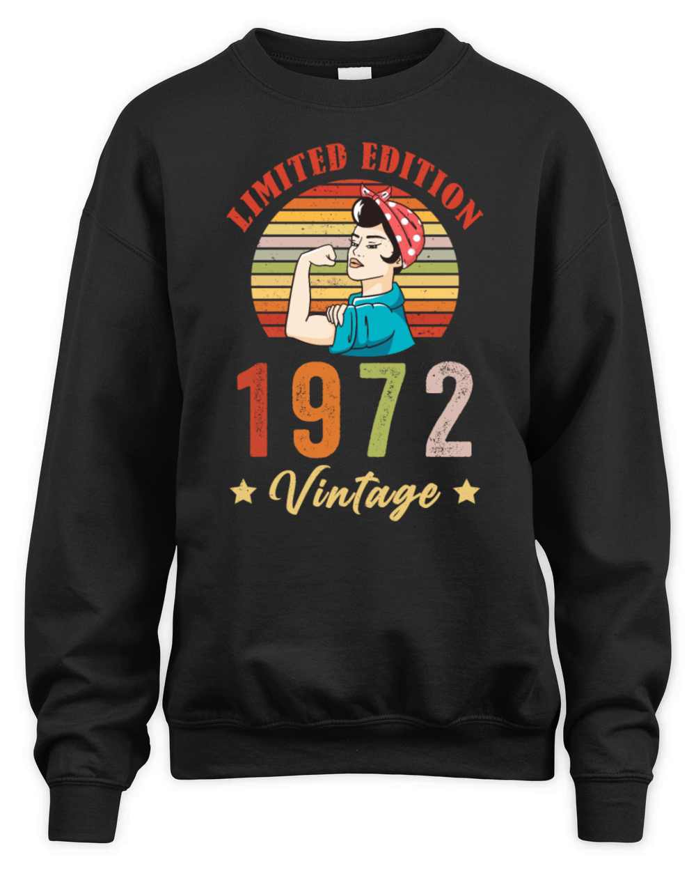Retro Vintage 1972 50th Birthday Limited Edition Unisex Premium Crewneck Sweatshirt