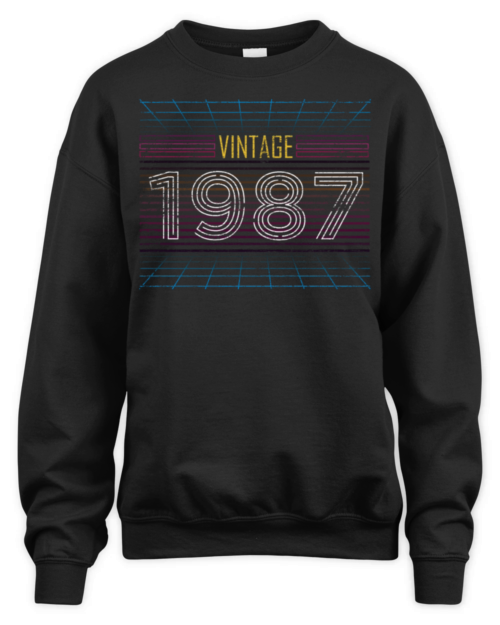 Vintage 1987 34th Birthday Gift Unisex Premium Crewneck Sweatshirt