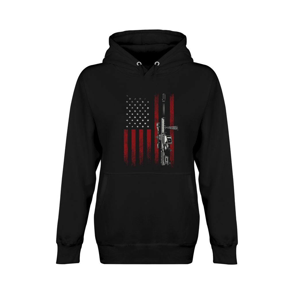 american flag Veteran sniper Unisex Premium Pullover Hoodie