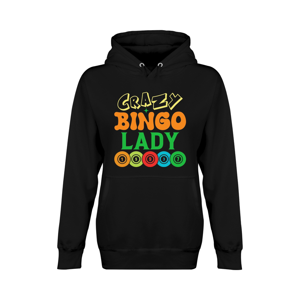 Crazy Bingo Lady 03 Unisex Premium Pullover Hoodie