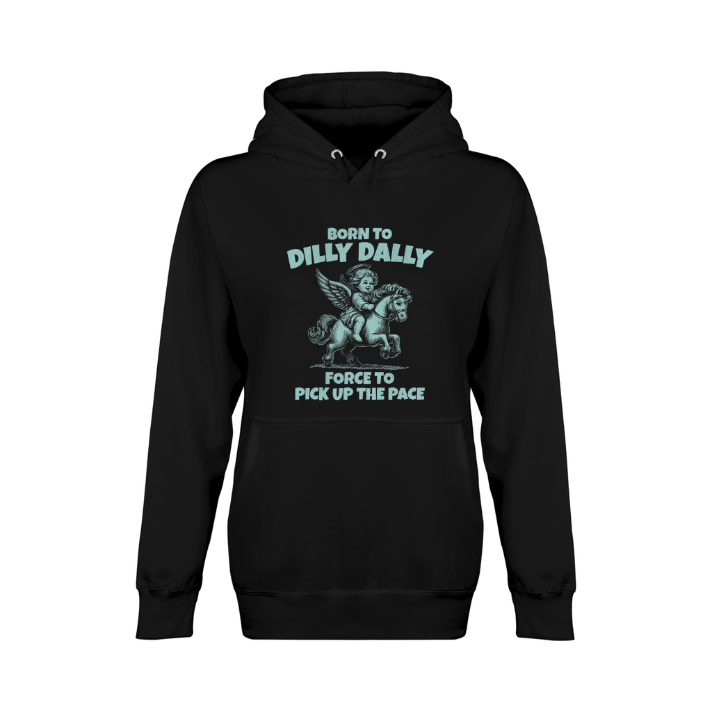 Little Angel Riding A Pony D Green GR Unisex Premium Pullover Hoodie