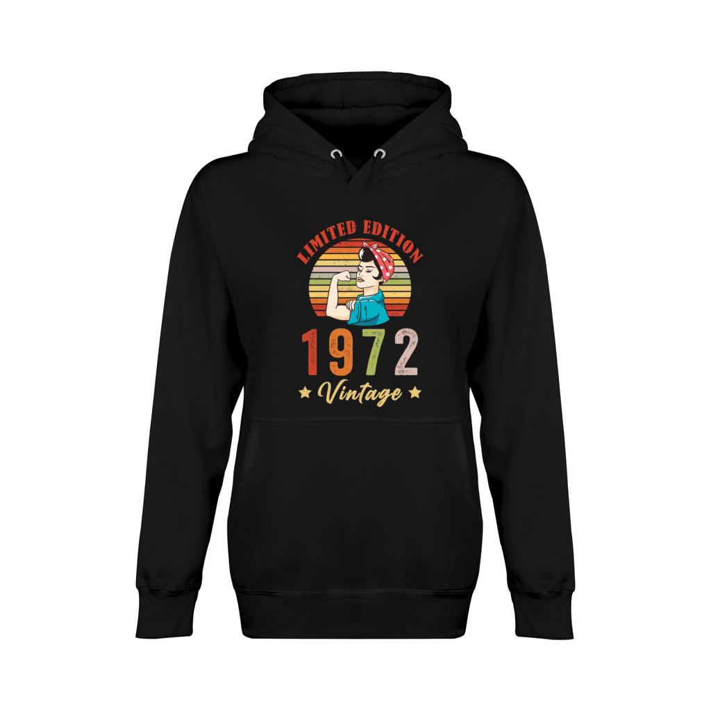 Retro Vintage 1972 50th Birthday Limited Edition Unisex Premium Pullover Hoodie