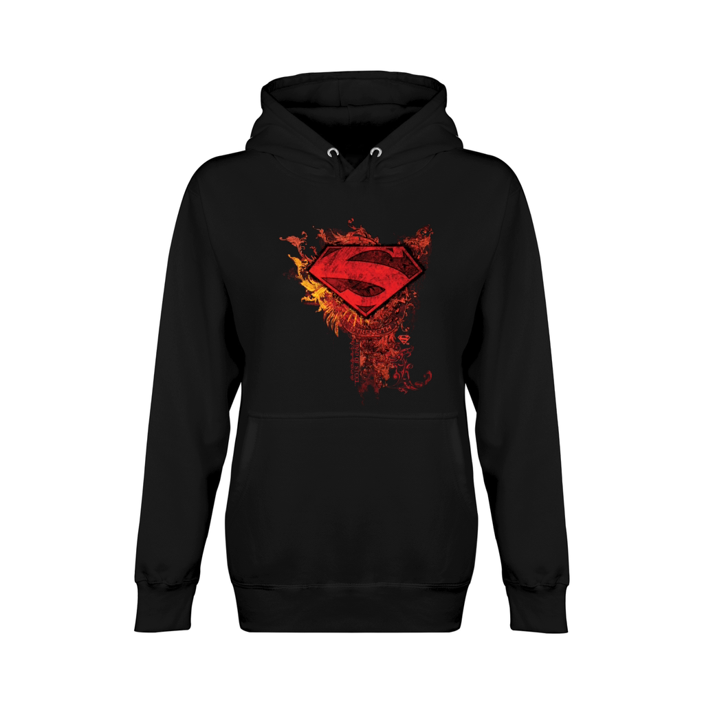 Superman S-Shield Orange Ornaments Unisex Premium Pullover Hoodie