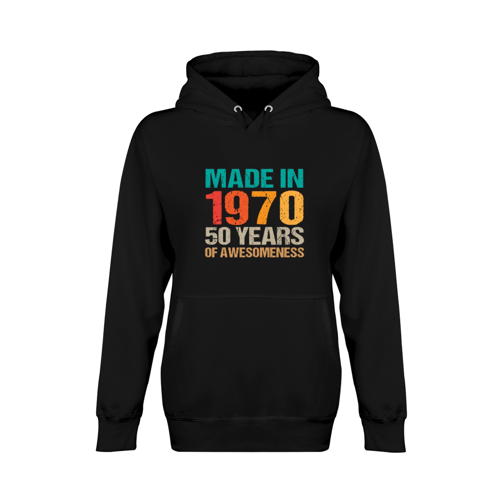 Vintage Made in 1970 - 50 Years Old Birthday Gift Unisex Premium Pullover Hoodie