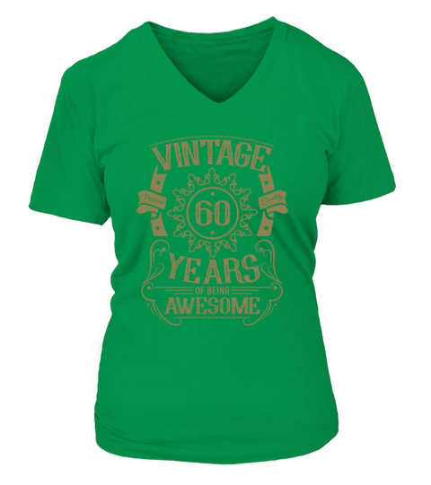 60th birthday gift ideas vintage husband wife V-neck T-Shirt Woman