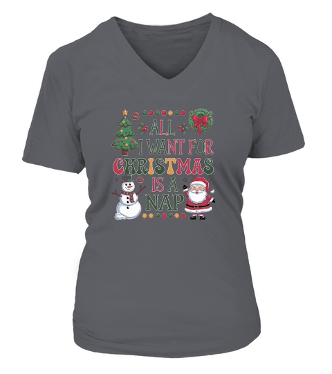 all i want for christmas is a nap 3 V-neck T-Shirt Woman