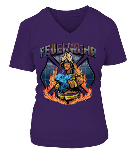 Feuerwehr 2 V-neck T-Shirt Woman