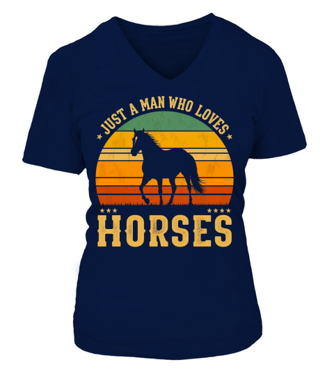 Just A Man Who Loves Horses 3 V-neck T-Shirt Woman