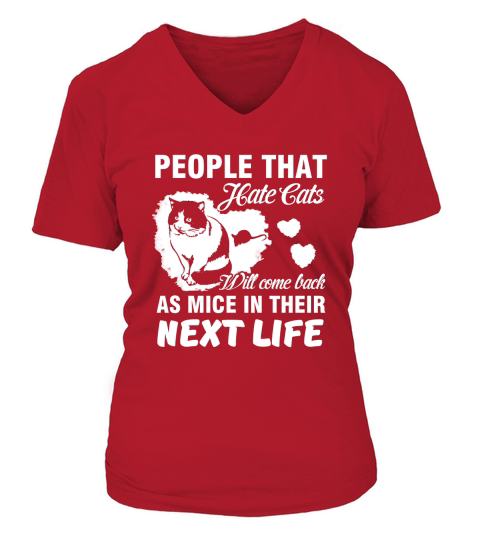 People That Hate Cats V-neck T-Shirt Woman