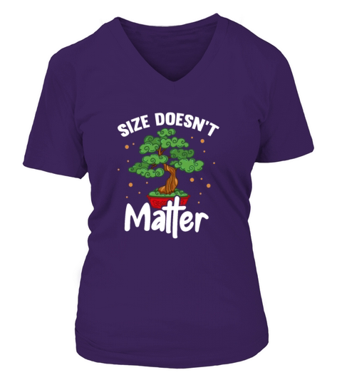Size Doesnt Matter Bonsai Tree V-neck T-Shirt Woman