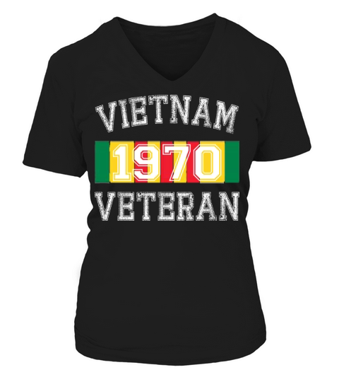 Vietnam Veteran 1970 V-neck T-Shirt Woman