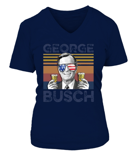 Vintage George W. Bush Busch 4th Of July Independence Day shirth V-neck T-Shirt Woman
