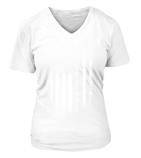 We the People Patriotic Flag V-neck T-Shirt Woman