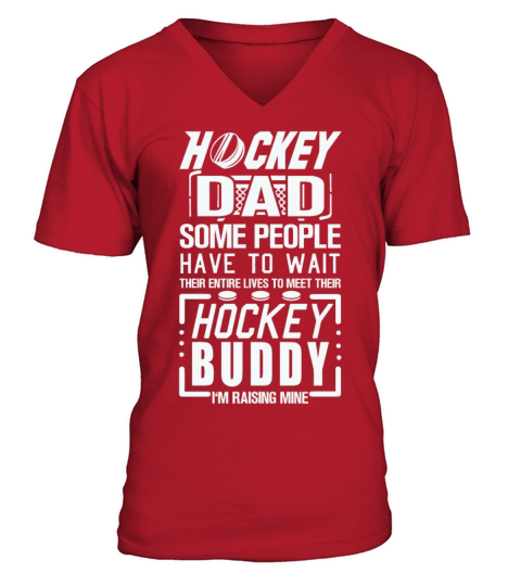 Hockey Dad Funny V-Neck T-shirt