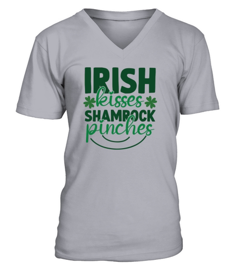 Irish Kisses Shamrock Pinches 01 V-Neck T-shirt