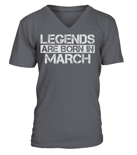 Legends are born in March V-Neck T-shirt