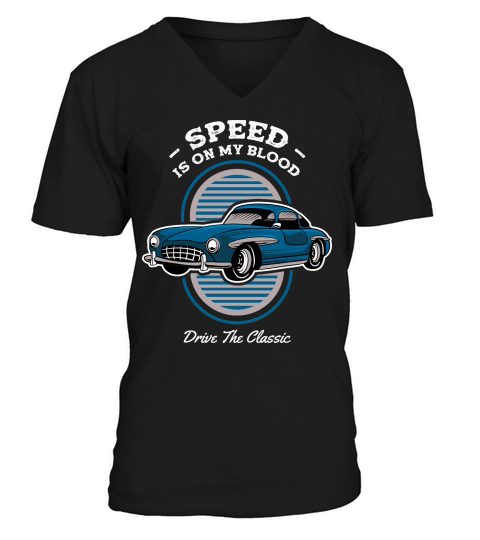 Speed is On My Blood V-Neck T-shirt