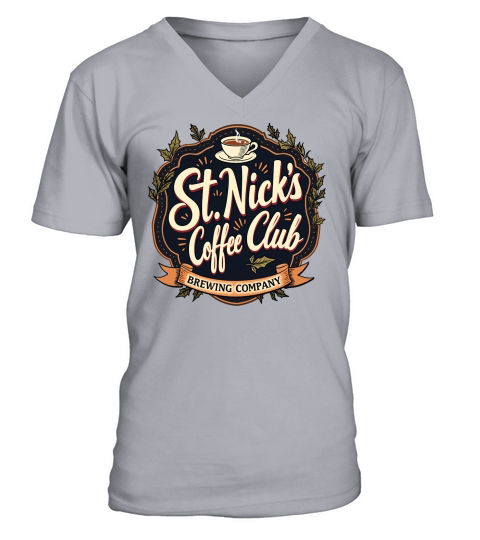 St. Nicks Coffee Club Brewing Company V-Neck T-shirt