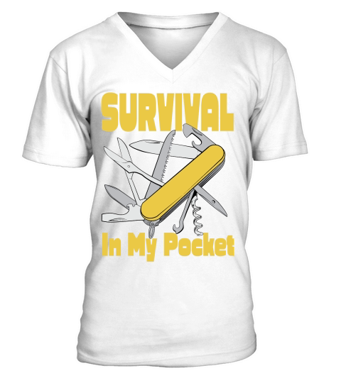 Survival In My Pocket V-Neck T-shirt