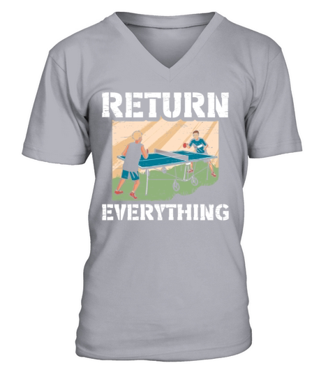 Table Tennis Ping Pong Return Everything V-Neck T-shirt