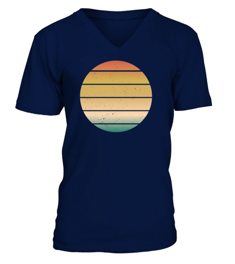 Vintage Retro Sunset (5) V-Neck T-shirt
