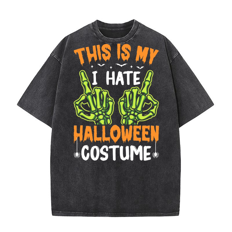 307. this is my i  hate halloween costume Washed T-Shirt