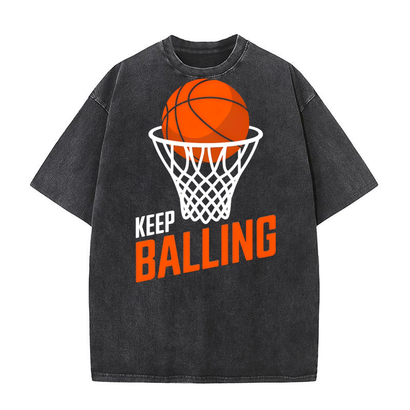 7  Keep balling Washed T-Shirt