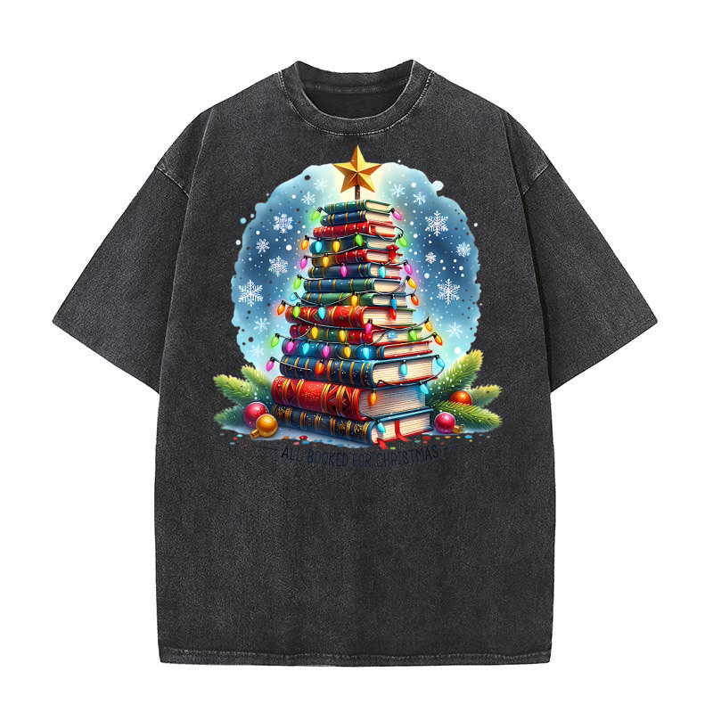All booked for christmas 8 Washed T-Shirt