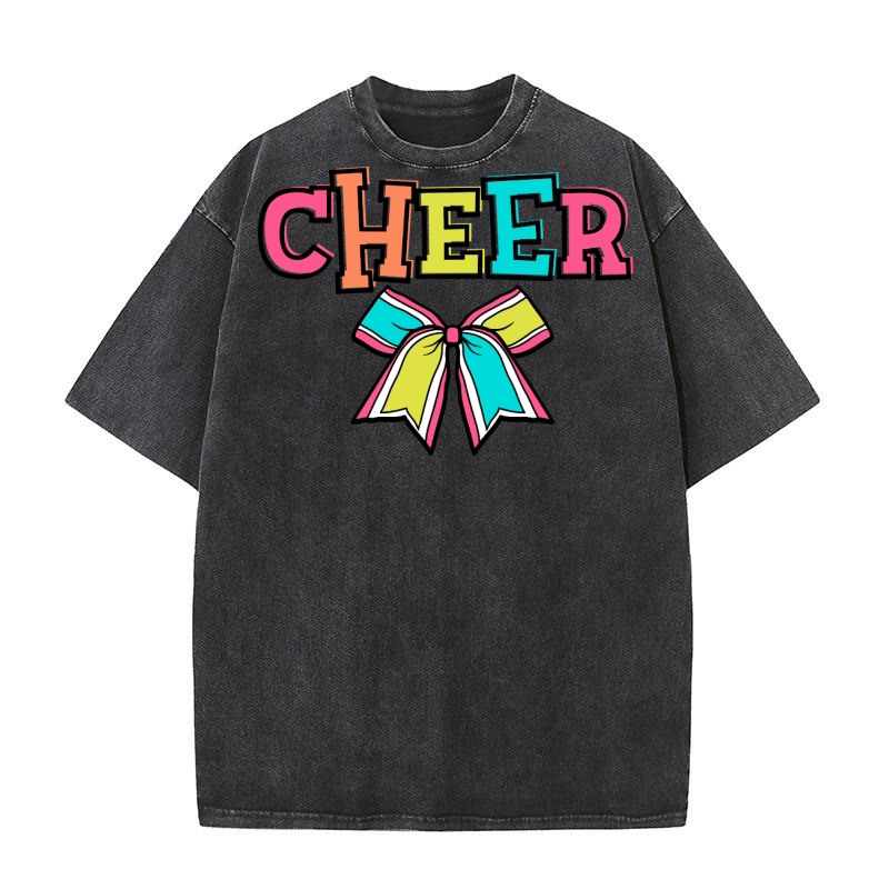 Cheer Bow 7 Washed T-Shirt