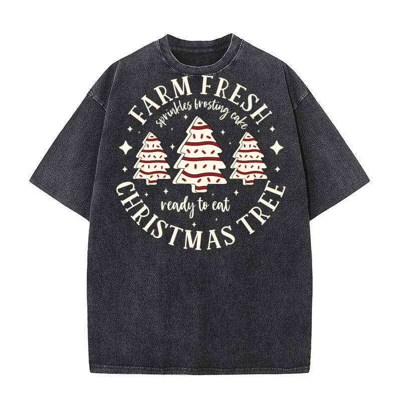 Farm Fresh Christmas Tree Washed T-Shirt