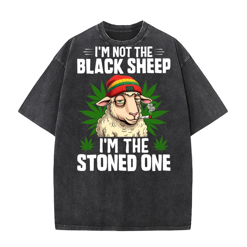 im not the black sheep im the stoned one Washed T-Shirt