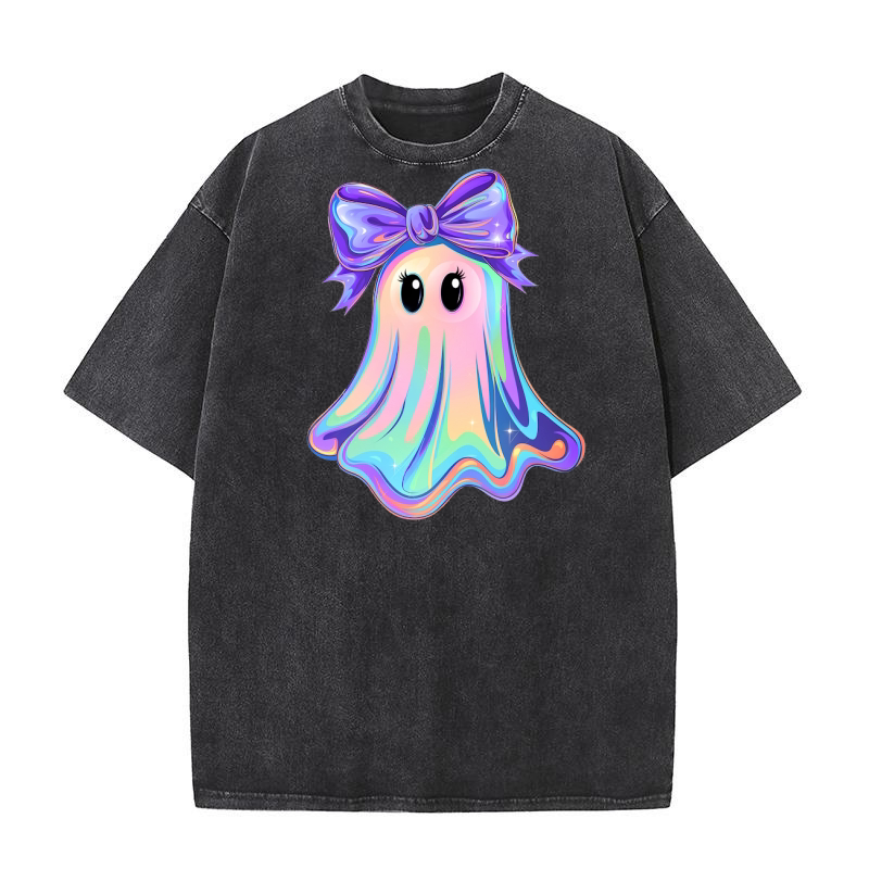 Iridescent Ghost Pumpkin 01 Washed T-Shirt