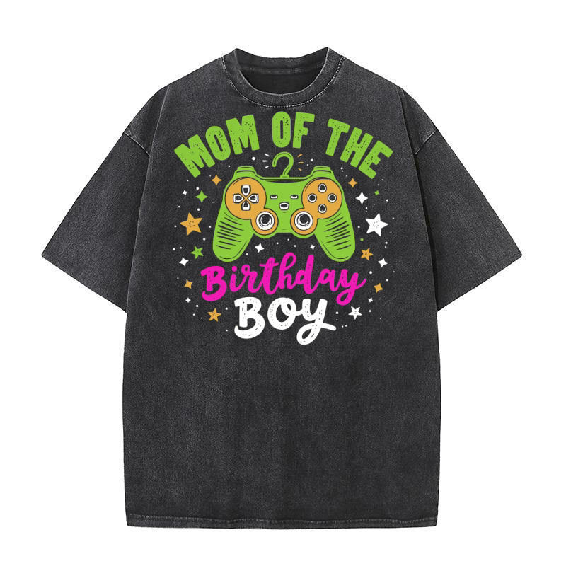 Mom of the birthday boy 8 Washed T-Shirt