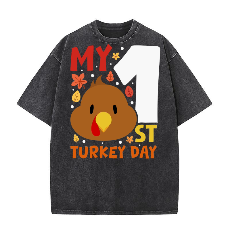 My 1st Turkey Day Washed T-Shirt