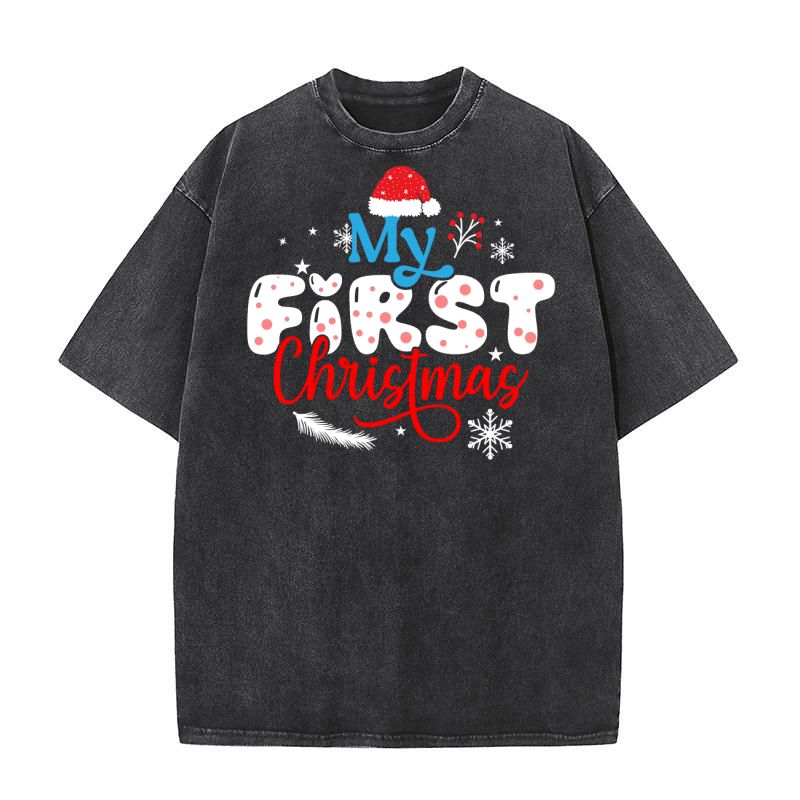 My First Christmas 6 Washed T-Shirt