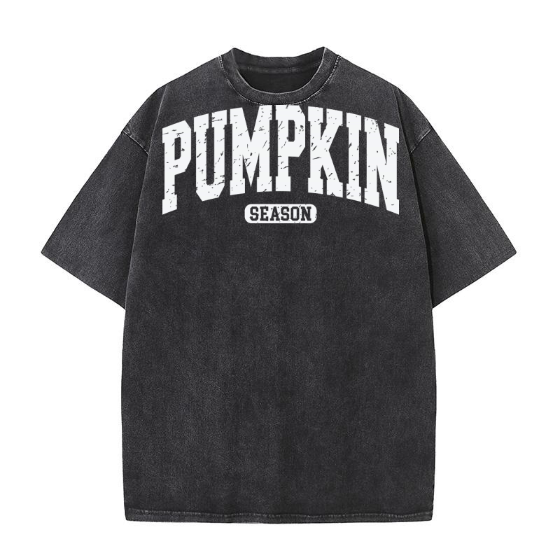 PumpkinSeasonVarsity1  Retro Washed T-Shirt