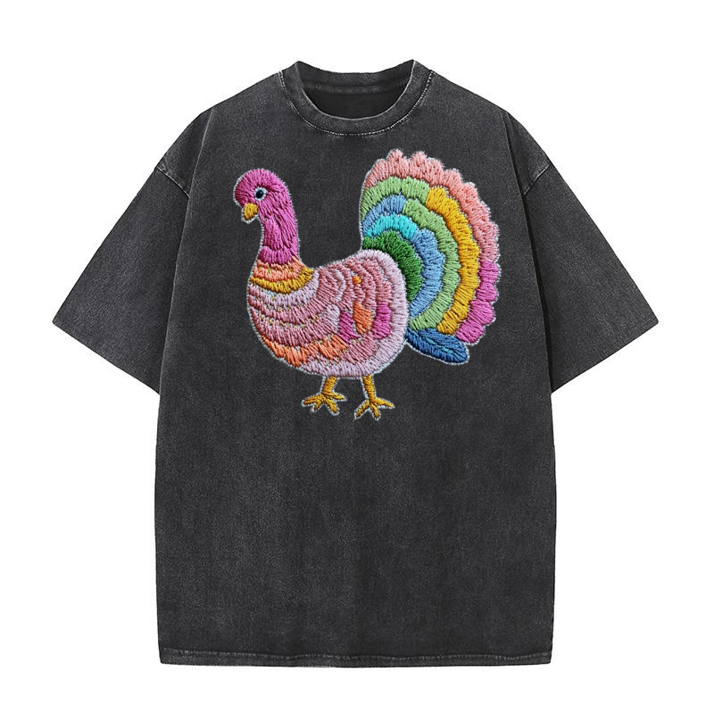 Thanksgiving Funny Turkey 15 Washed T-Shirt