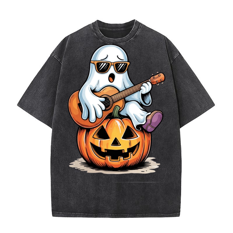 Transparent Halloween Para 05 Washed T-Shirt